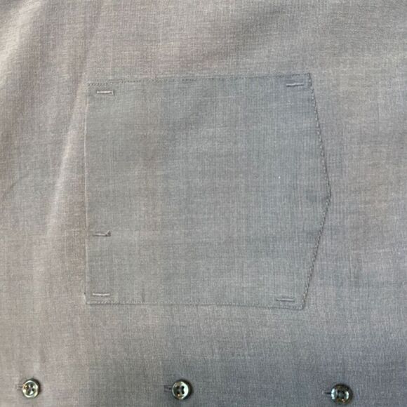 Reaction Kenneth Cole Camp Shirt Short Sleeve Collared Chest Pocket Button Up Lg - Picture 5 of 10